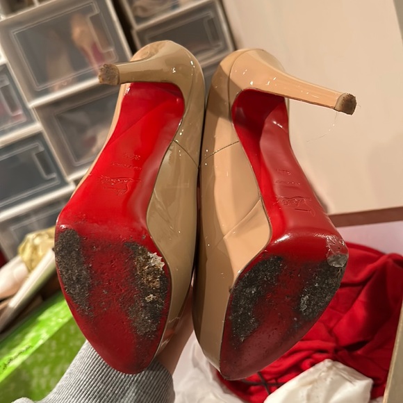 Christian louboutin Bianca 140mm nude 37.5 - Picture 3 of 8